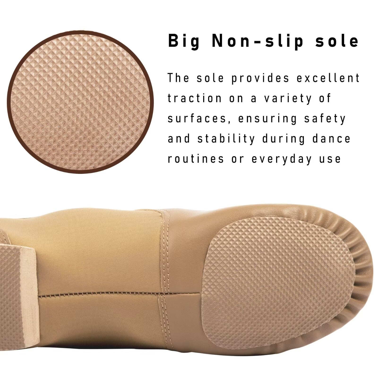 Girls Vegan Leather Jazz Shoes - Soft Vegan Leather Dance Slippers for Toddler, Little Kid & Big Kid | Ballet, Dance Class, Recital & Performance