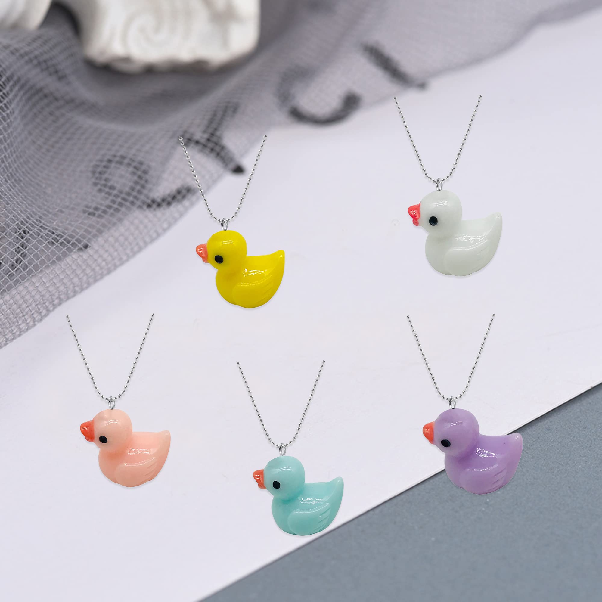 5 Pairs Cute Duck Dangle Drop Earrings - Funny Resin Duckie Pendant Jewelry - Indie Aesthetic Creative Personalized Gifts for Women, Teens & Girls - Perfect for Daily Wear, Parties & Gifts