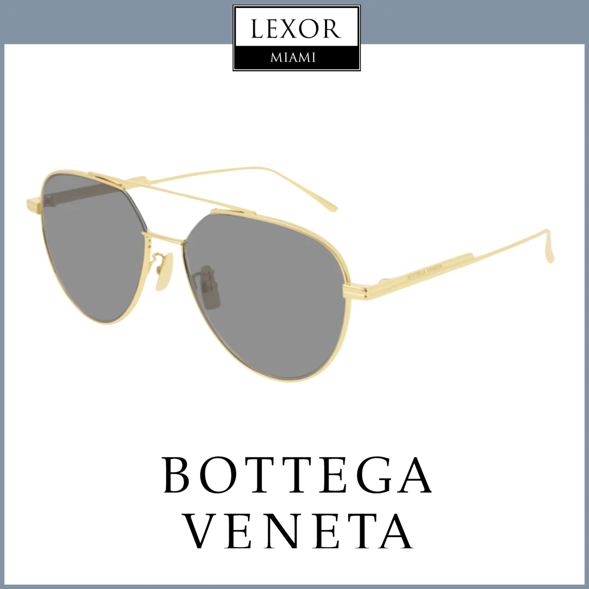 Bottega Veneta BV1013SK 006 57 Unisex Sunglasses - UV Protection, Polarized Lenses for Men & Women - Perfect for Driving, Beach & Outdoor Activities