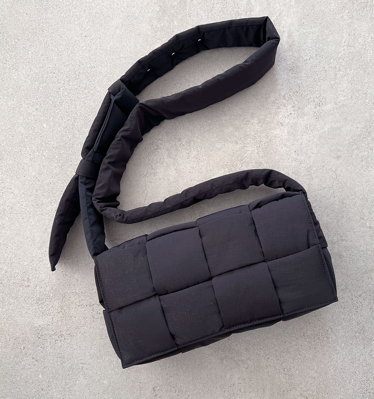 Durable Padded Nylon Tech Cassette Bag for Men - Black | Water-Resistant Crossbody Sling Pack for Travel, Work & Everyday Use