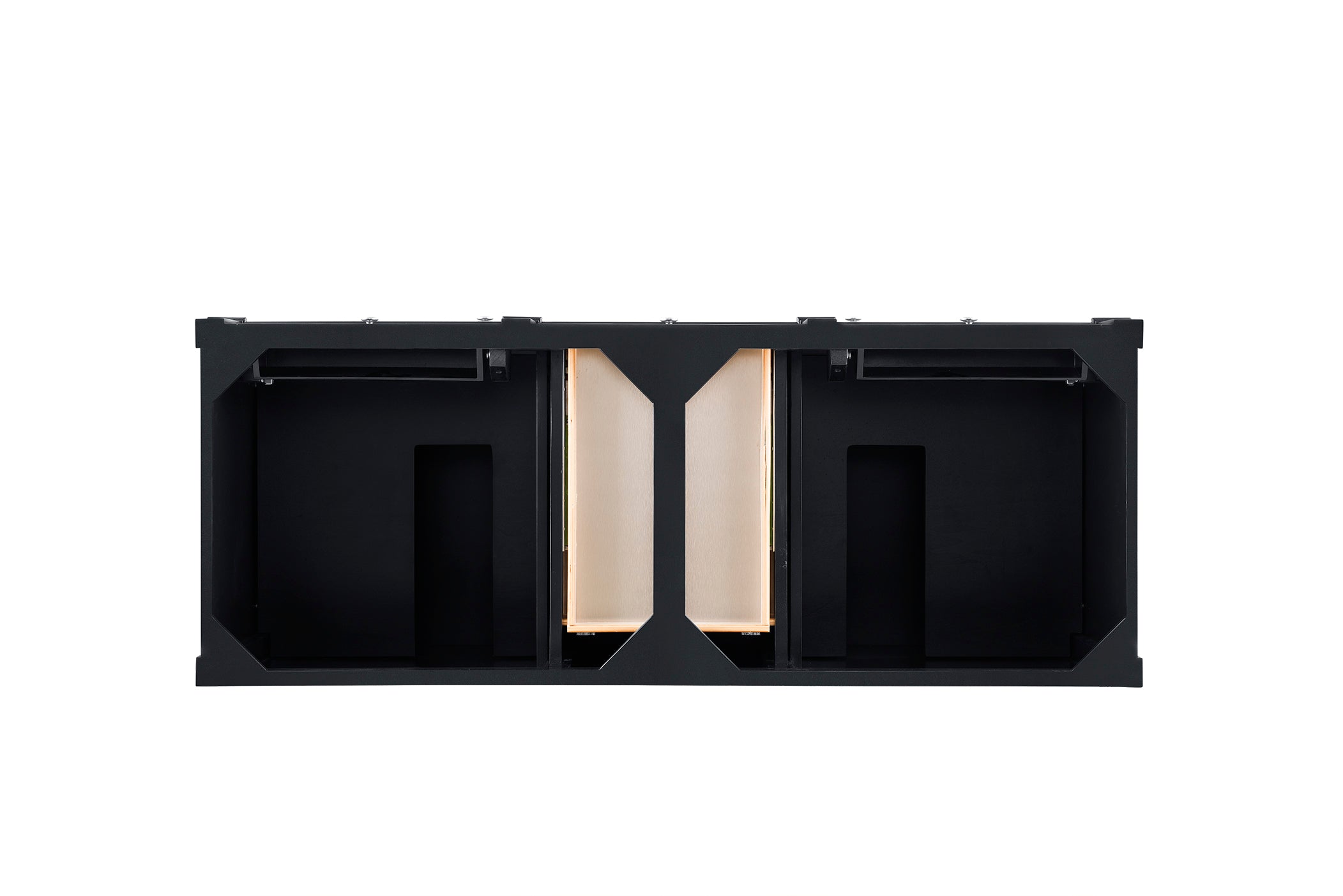 Brittany 60-Inch Black Onyx Double Vanity Bathroom Sink - Perfect for Master Bathrooms & Luxury Home Renovations