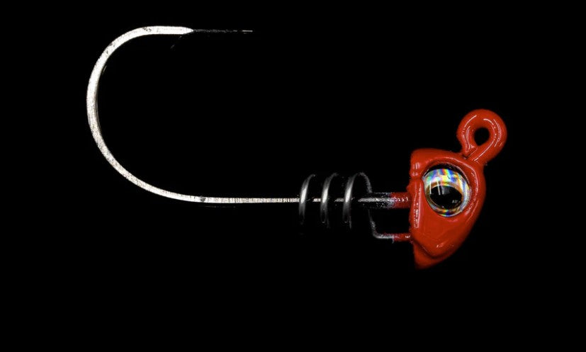 NLBN No Live Bait Needed Hot Heads Screw Lock Jig Heads for 3 Paddle Tails - Saltwater & Freshwater Fishing Lures for Bass, Trout, and Walleye - Perfect for Kayak, Shore, and Boat Fishing
