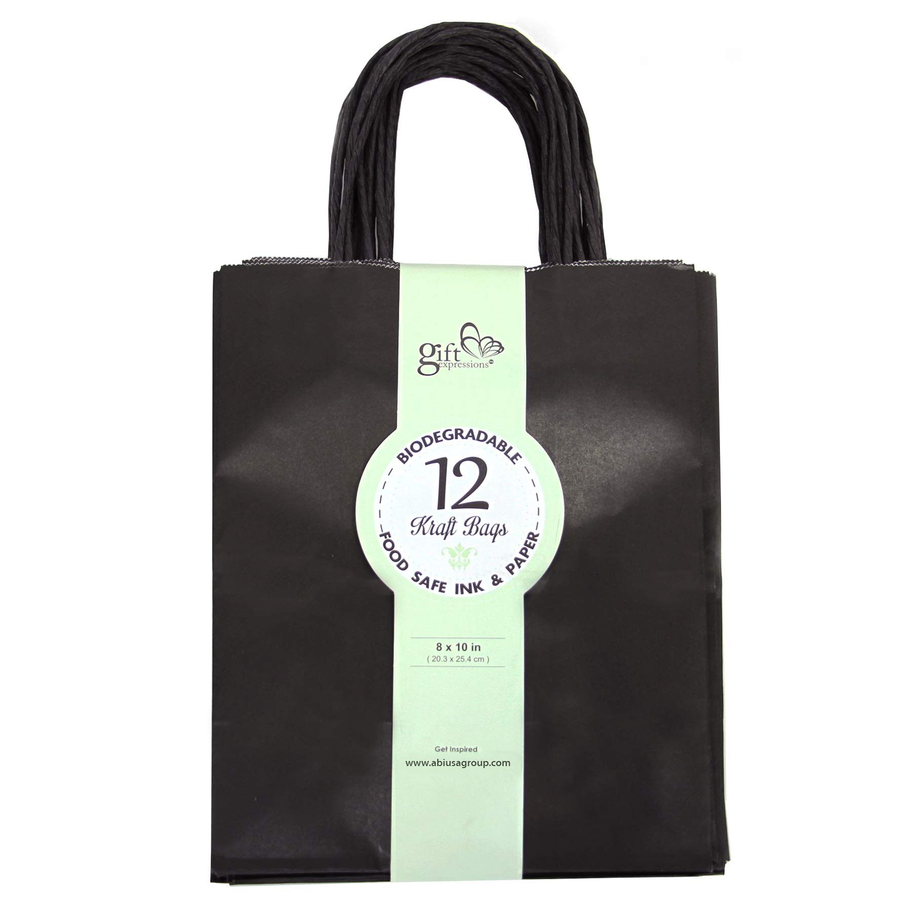 Premium Black Kraft Paper Bags - Medium Size (360 Count per Box) - Eco-Friendly & Durable for Retail, Grocery, Gift Packaging & Parties