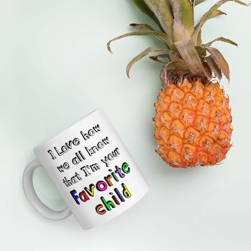 Best 'I'm Your Favorite Child' Father's Day Mug - 11 Oz Funny Coffee Cup Gift for Dad from Wife, Daughter, Son - Perfect for Birthday, Anniversary & Office Use