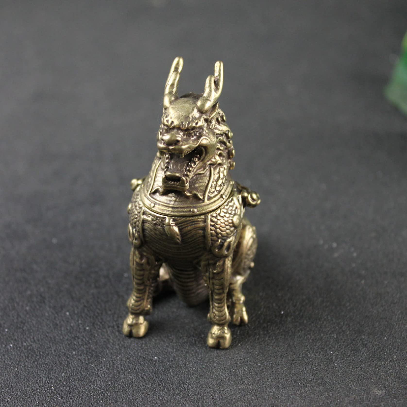 KKONION Bronze Backflow Incense Burner - Creative Kirin Statue Home & Office Decor, Dragon Incense Holder Censer for Meditation, Yoga, and Relaxation Spaces