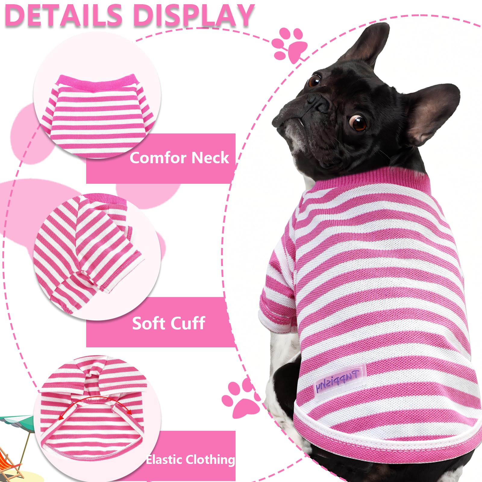 2 Pack Summer Dog Clothes for Small to Medium Dogs - Breathable Soft Puppy Outfits for Chihuahuas & Cats (XS-XXL) | Perfect for Outdoor Walks & Indoor Playtime