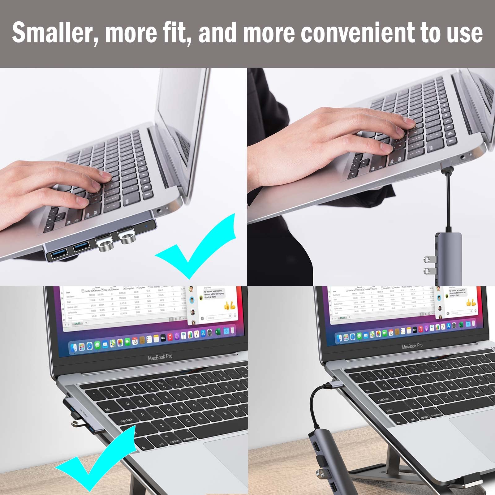 Fidioto 4-Port USB Hub 2Pack (3.0+2.0) for Laptop, Gaming & Office Use