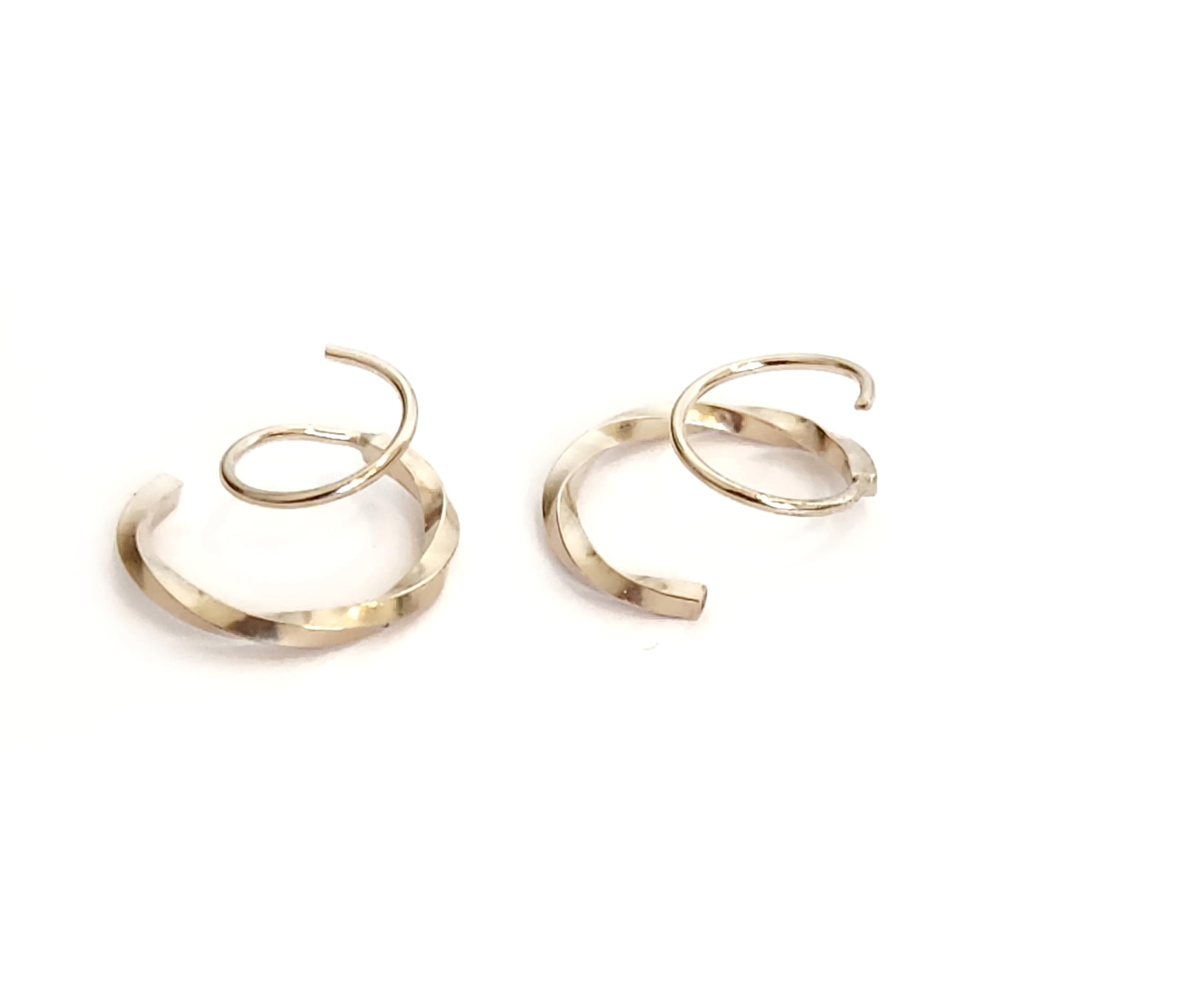 Gold-Filled Large Loop Twist Earrings for Women - Double Hoop Spiral Illusion Earrings for Single Piercing | Perfect Gift for Girls & Women | Great for Parties, Weddings & Everyday Wear