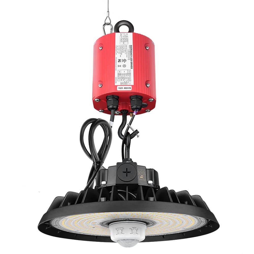EcoMAX Round UFO LED High Bay Light 240W/200W/150W, 120-277V, 37,450 Lumens, 5000K/4000K Daylight White, 1000W Equivalent - Perfect for Warehouses, Garages, Workshops & Industrial Lighting