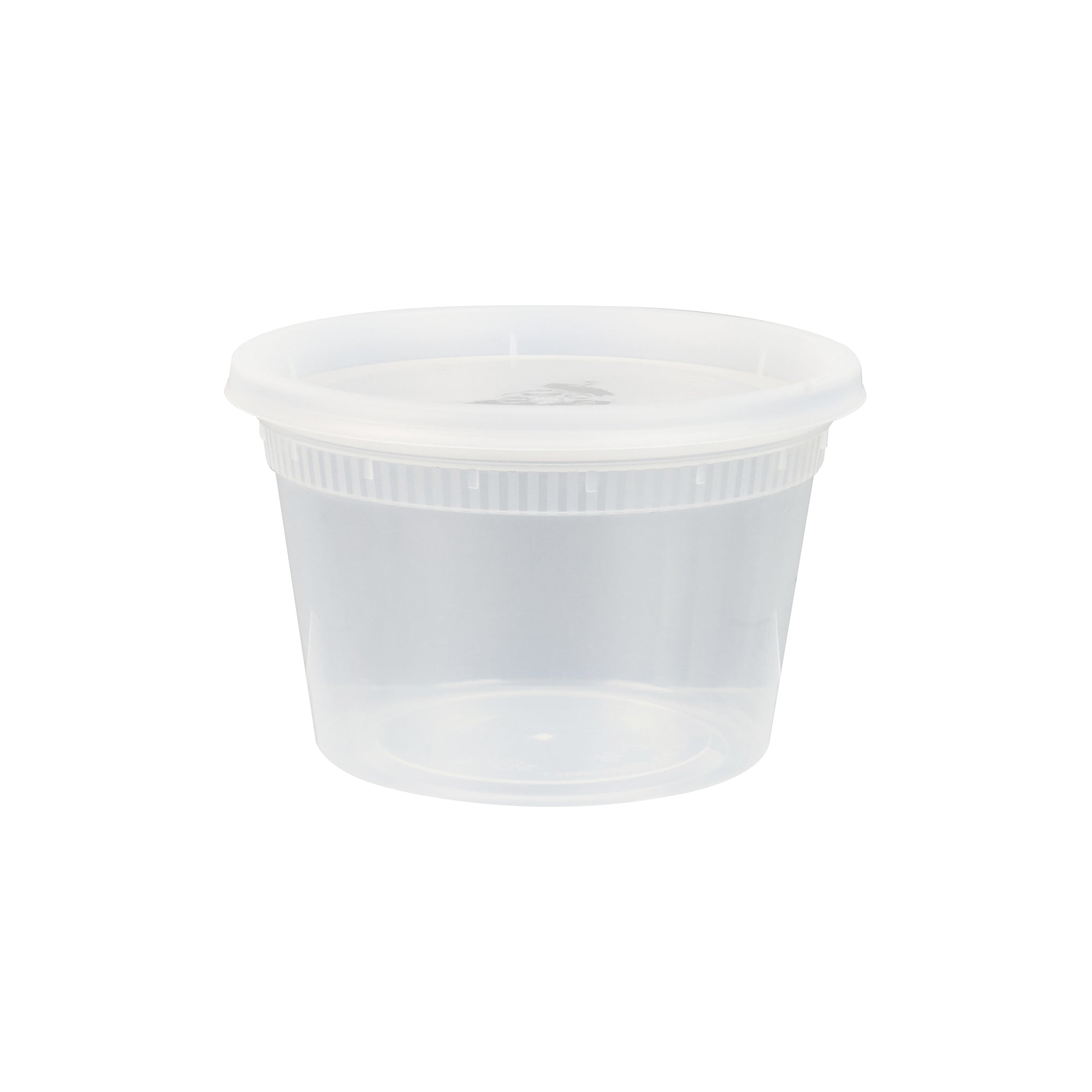 16 oz Round Clear Plastic Soup Containers with Lids - Microwave Safe, 4.5