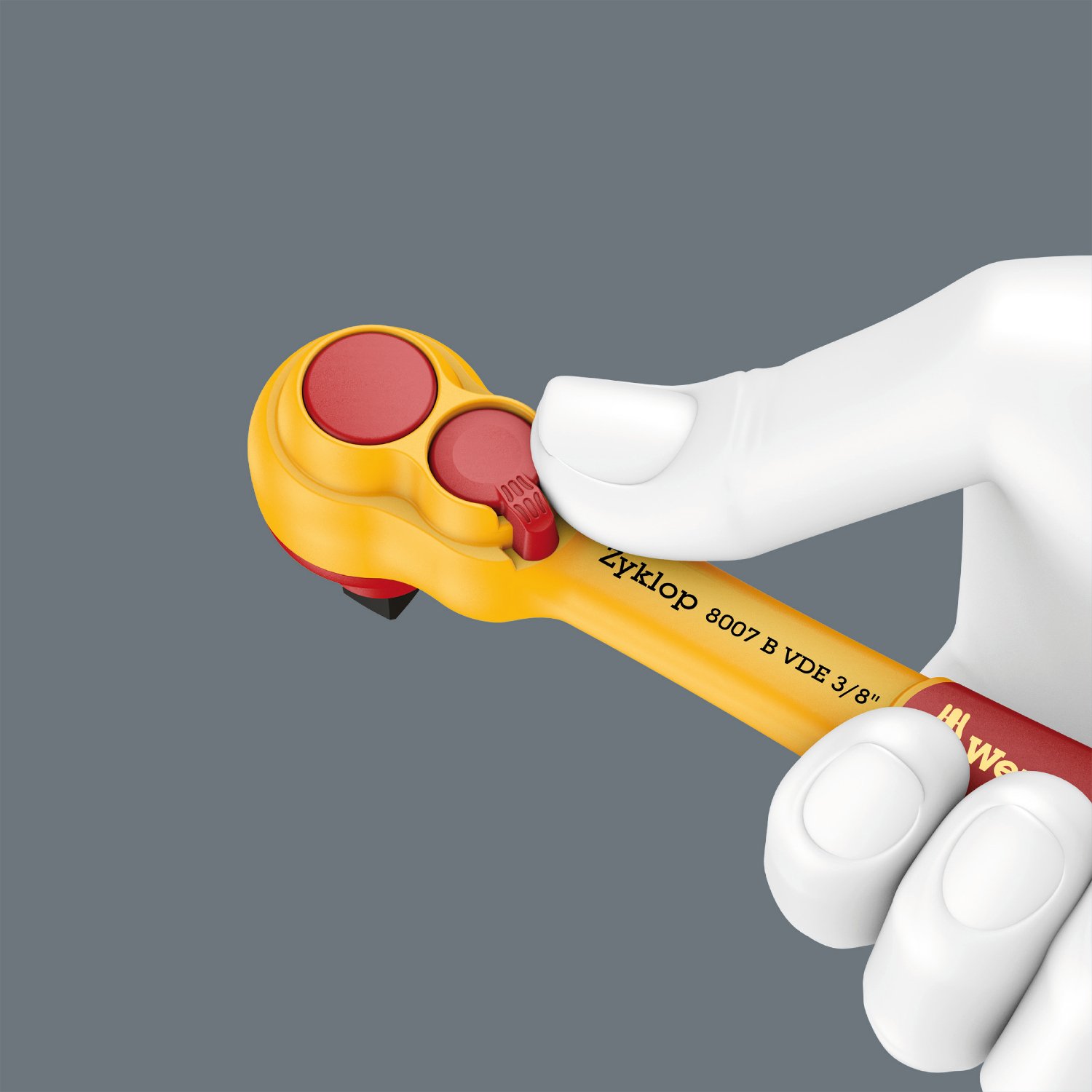 8007 B VDE Insulated Ratchet Wrench with Switch Lever & 3/8