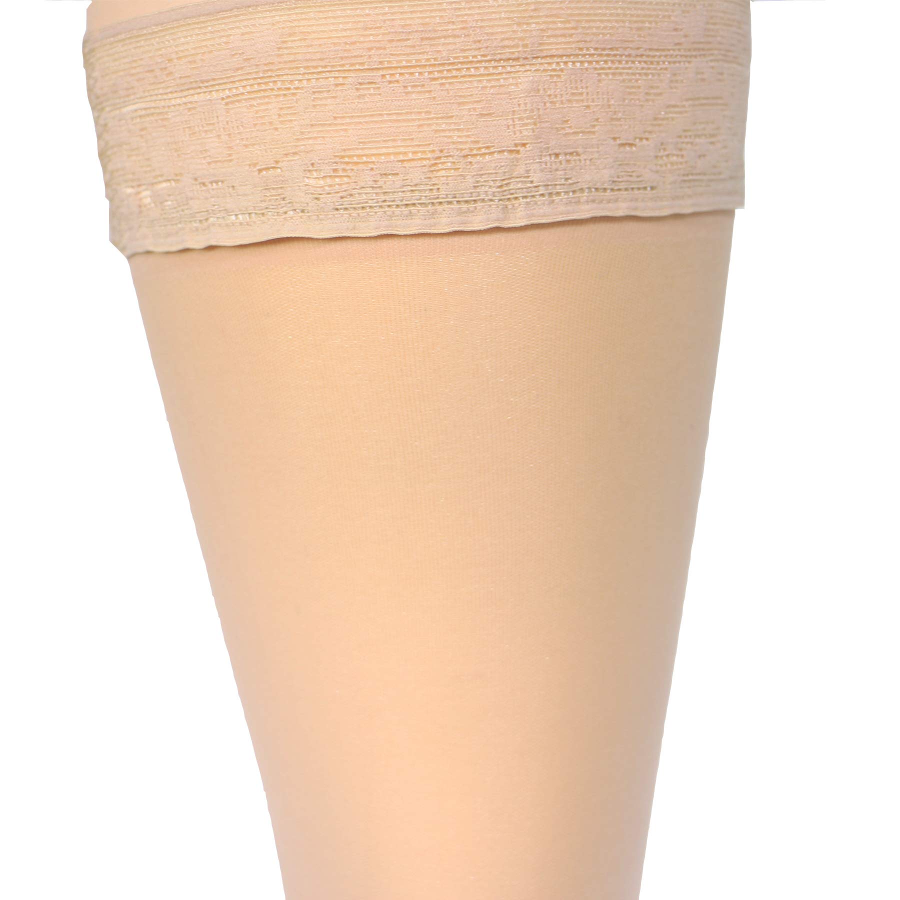 Truform Sheer Compression Stockings 20-30 mmHg - Women's Thigh High Support Stockings, 30 Denier Beige, Medium Size | Perfect for Varicose Veins Relief, Travel & Nursing Comfort