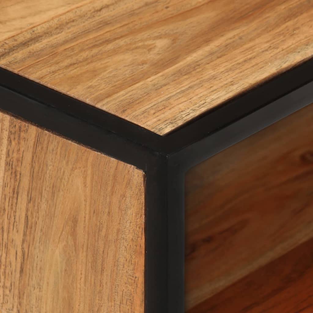 Modern Acacia Wood Nightstand - 15.7