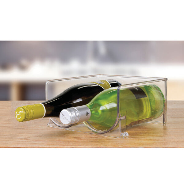 FRIDGE BINZ Stackable Wine & Bottle Organizer - Space-Saving Refrigerator Storage for Wine, Beer, and Beverage Bottles - Perfect for Kitchen, Bar, and Party Use