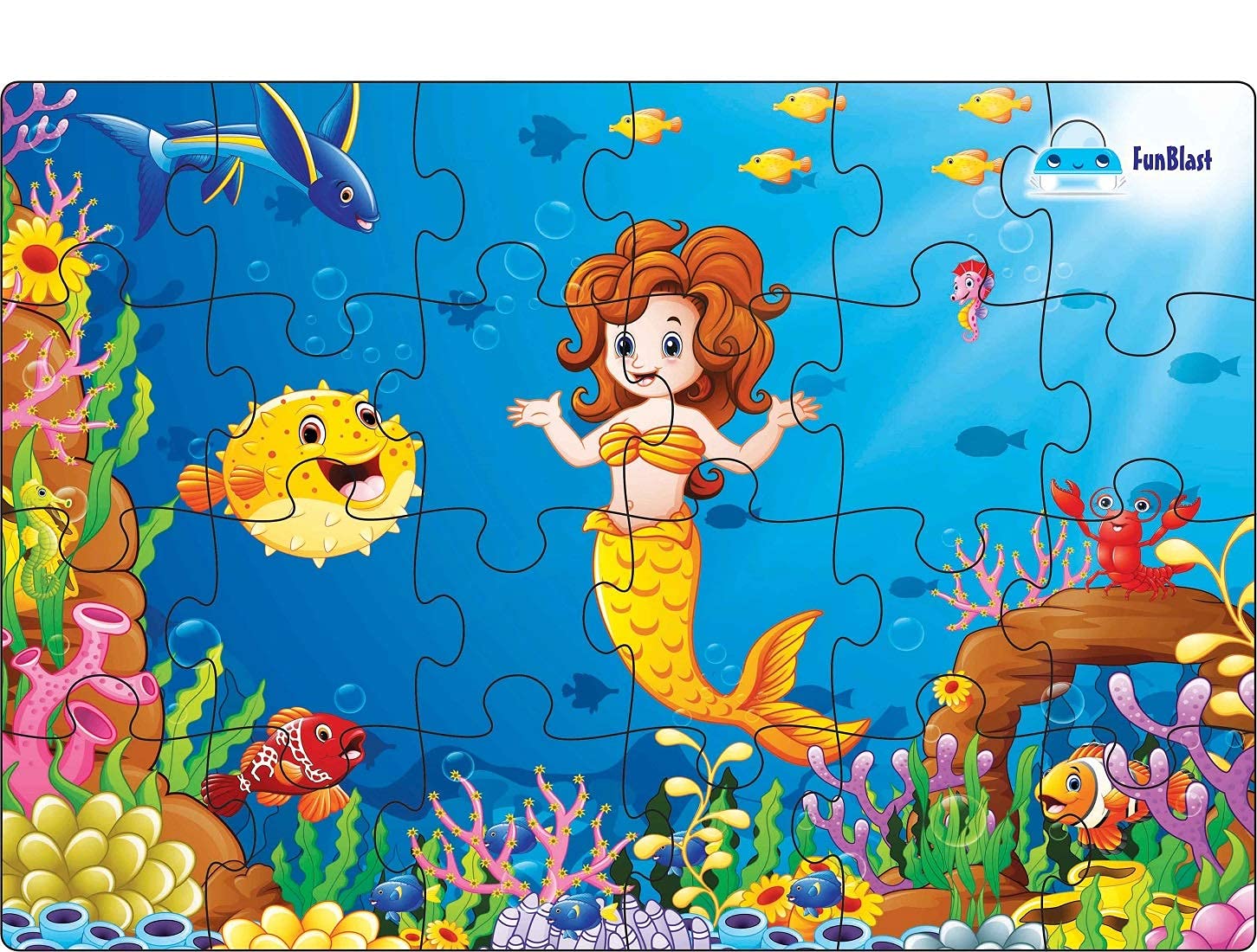 FunBlast Little Mermaid 24-Piece Jigsaw Puzzle for Kids Ages 4+ | Educational Toddler Puzzle Toy | Perfect for Birthday Gifts, Preschool Learning & Family Game Night (Multicolor)
