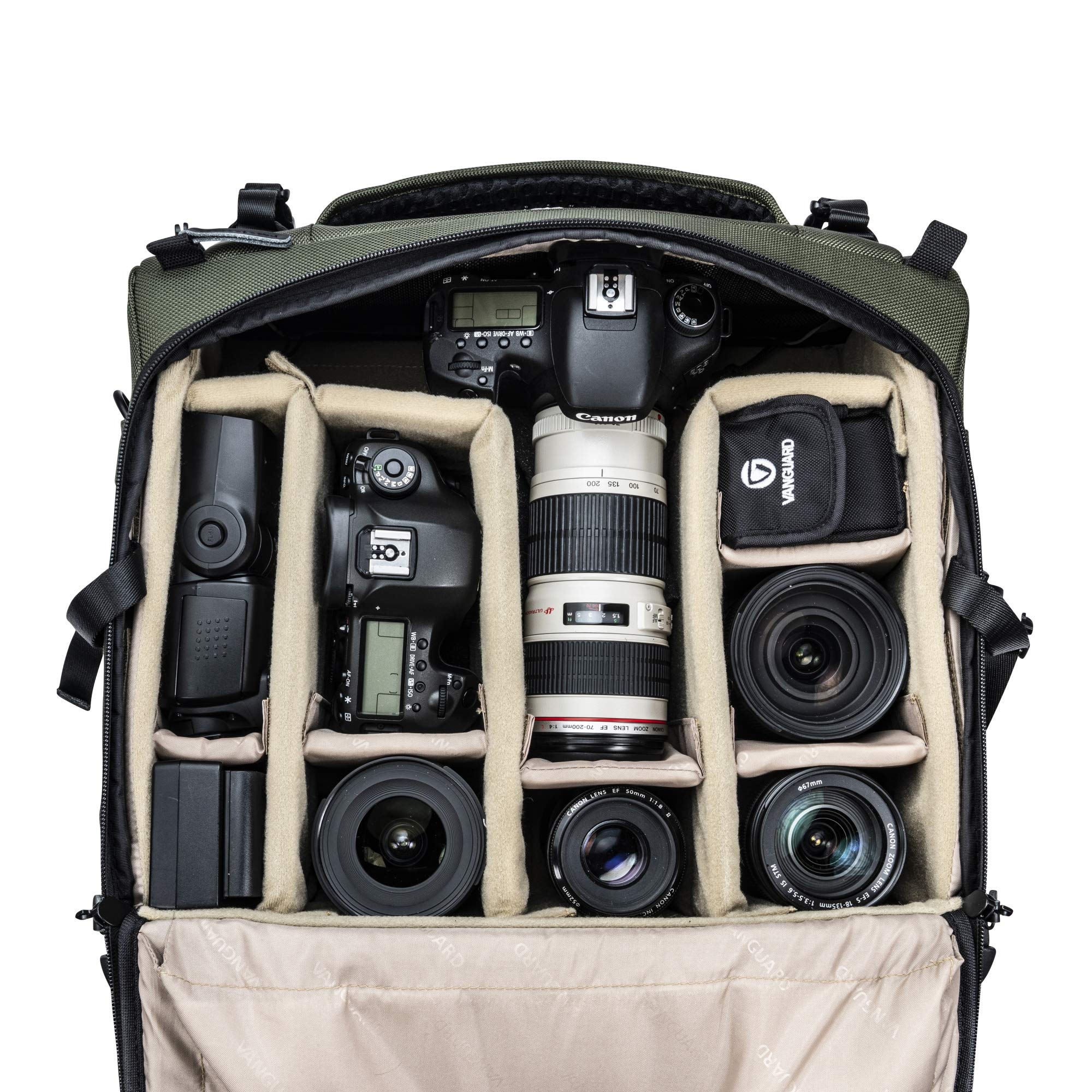 VANGUARD VEO Select 42T Rolling Camera Case - Professional DSLR/Mirrorless Camera Bag with Wheels, Green - Perfect for Travel, Photo Shoots & Studio Use