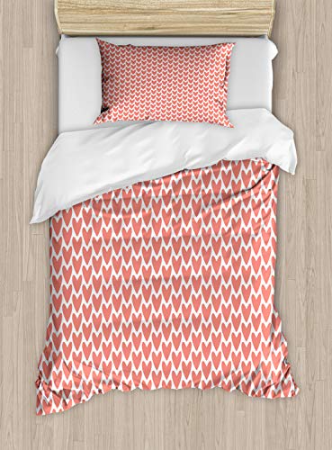 Coral and White