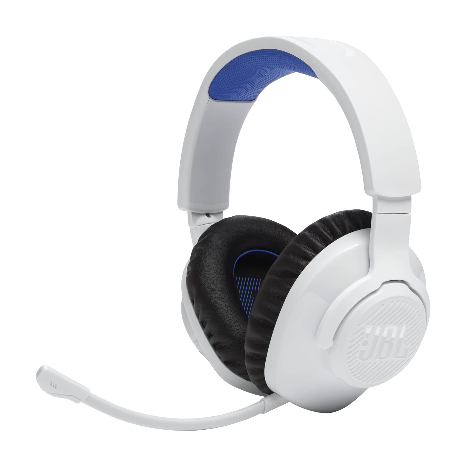 JBL Quantum 360P Wireless Gaming Headset for PS5 - Over-Ear Headphones with Detachable Mic, 22H Battery, Memory Foam Ear Cushions, 3D Audio Support | Perfect for Console Gaming & Online Chat (White)