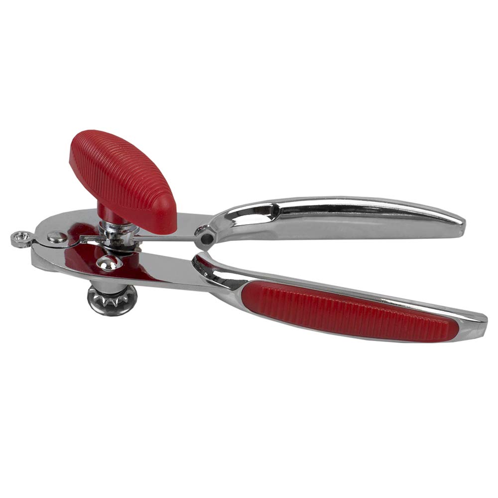 Premium Zinc Can Opener with Ergonomic Rubber Grip - Smooth & Safe Kitchen Tool for Camping, Emergency Kits & Everyday Use