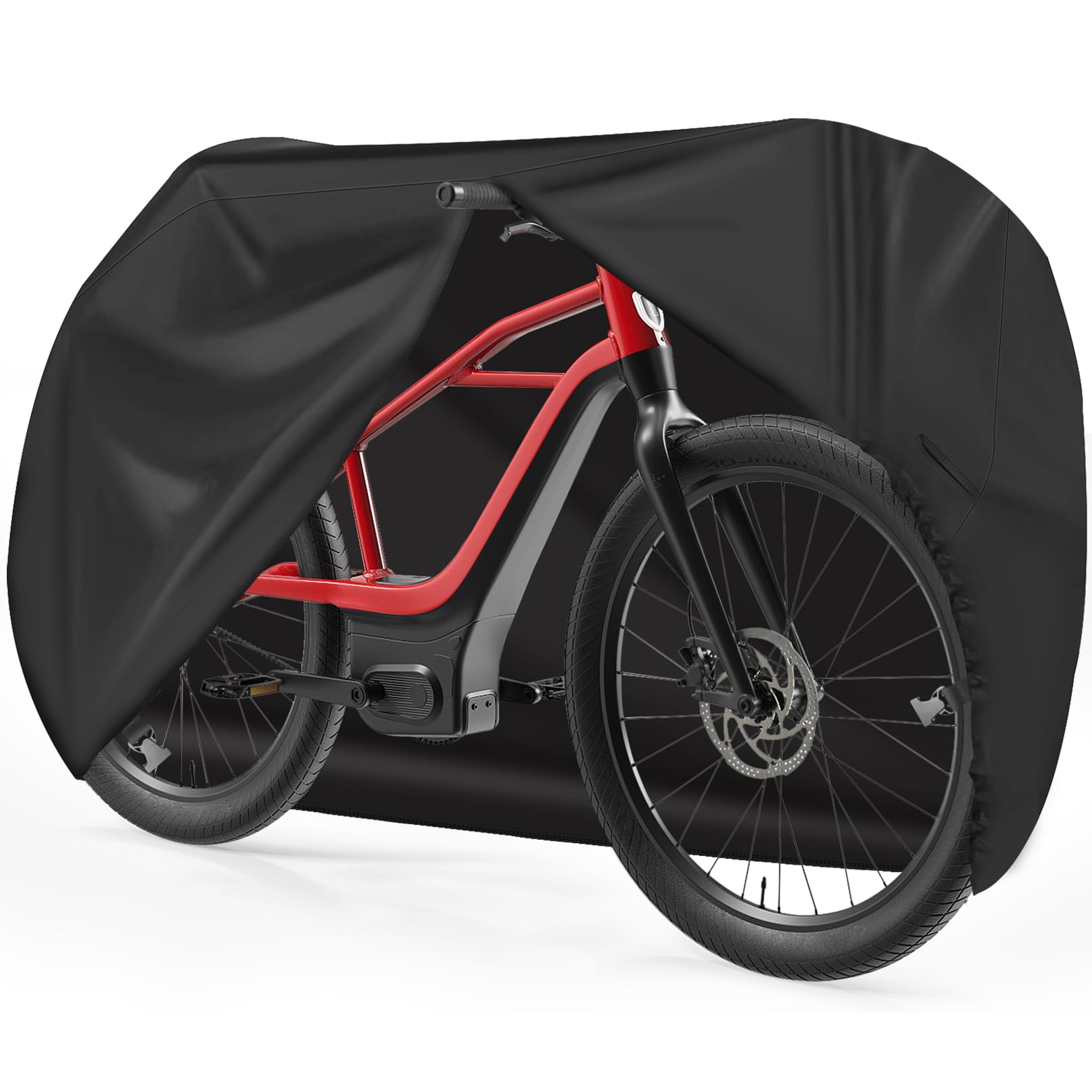 600D Heavy Duty Waterproof Bike Cover for Outdoor Storage - Fits Single eBike, Mountain Bike, Road Bike, Hybrid Bike & Scooter - Perfect for Garage, Backyard & Travel Protection