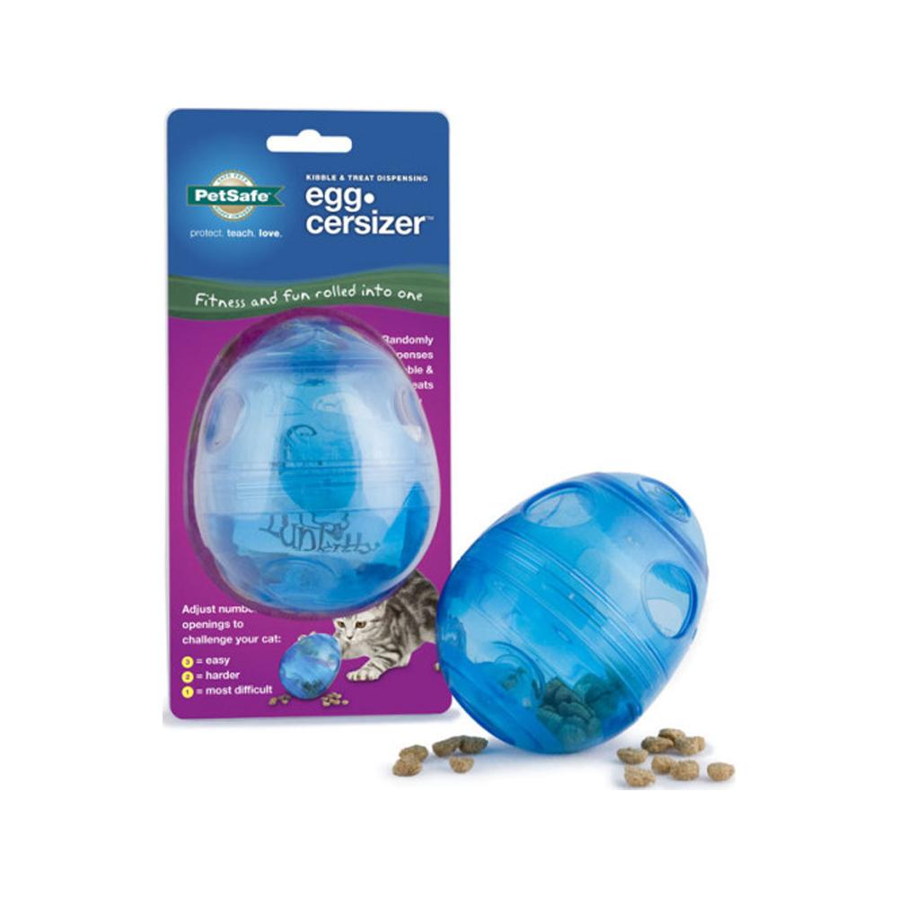 Interactive Egg Cersizer Cat Feeder Toy - Slow Feeder Puzzle Game for Indoor Cats - Fun Mental Stimulation & Portion Control - Perfect for Playtime, Mealtime & Boredom Relief