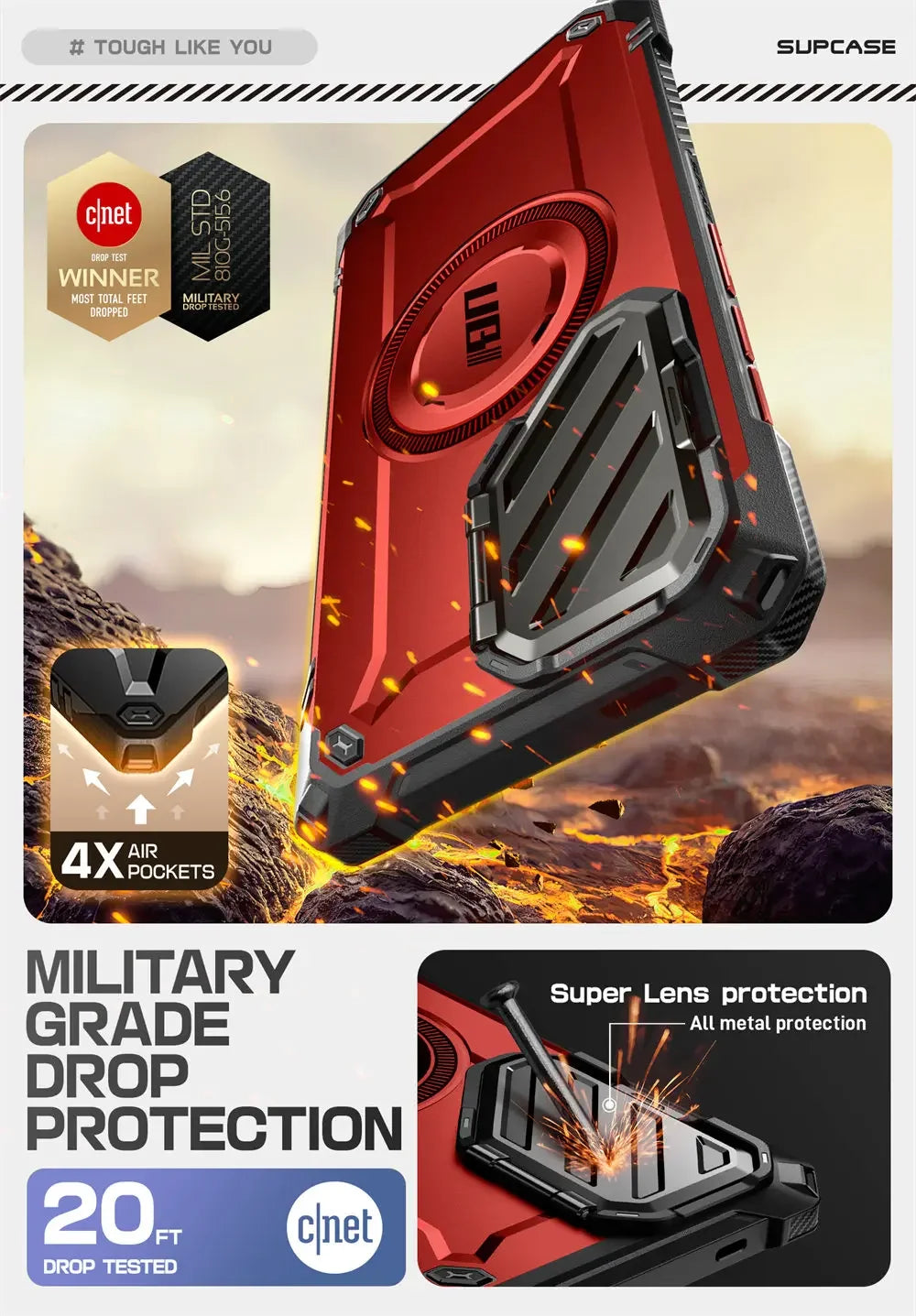 Samsung Galaxy S25 Ultra SUPCASE UB Mag XT Heavy Duty Rugged Case with Kickstand - Shockproof Protection for Outdoor, Work & Daily Use