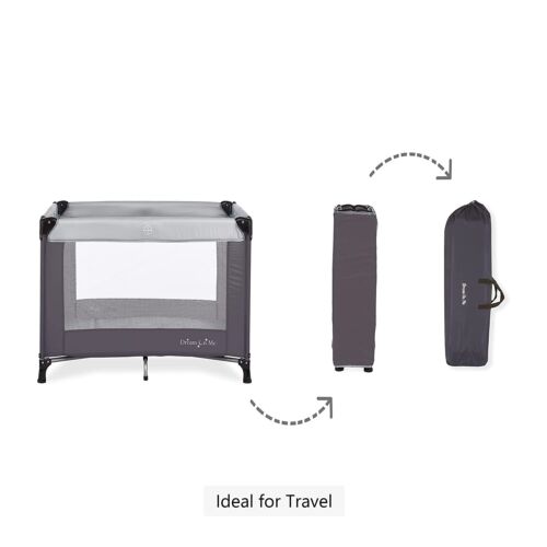 Nest Portable Playard Grey - Lightweight Travel Crib for Babies & Toddlers - Perfect for Home, Travel, and Outdoor Adventures