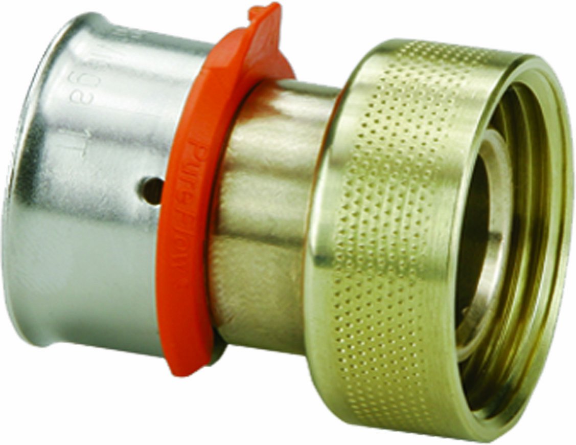 Viega 96161 PureFlow Zero Lead Bronze PEX Press Supply Adapter - 1-Inch x 1-Inch Press x Manabloc Supply - Lead-Free Plumbing Fitting for PEX Pipe Systems - Perfect for Residential & Commercial Water Supply Lines