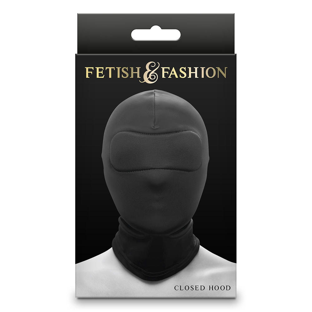 Sensory Deprivation Hood - Fetish & Fashion Blindfold with Padded Eyes for BDSM, Meditation & Relaxation - Black PU Leather Blindfold Mask for Sensory Play & Sleep Aid