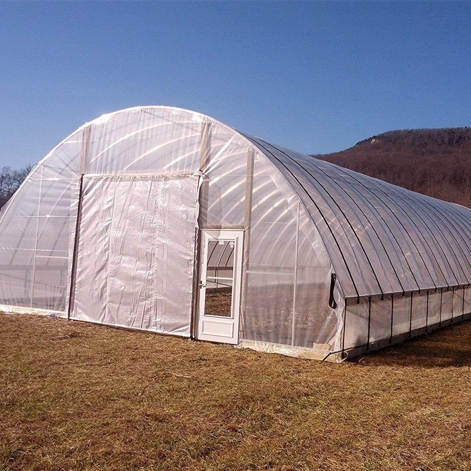 Wilson Orchard & Vineyard Supply Clear Greenhouse Film - 6 mil Polyethylene Plastic, 4-Year UV Protection, 18ft x 75ft - Ideal for Greenhouses, Plant Tunnels, and Crop Protection