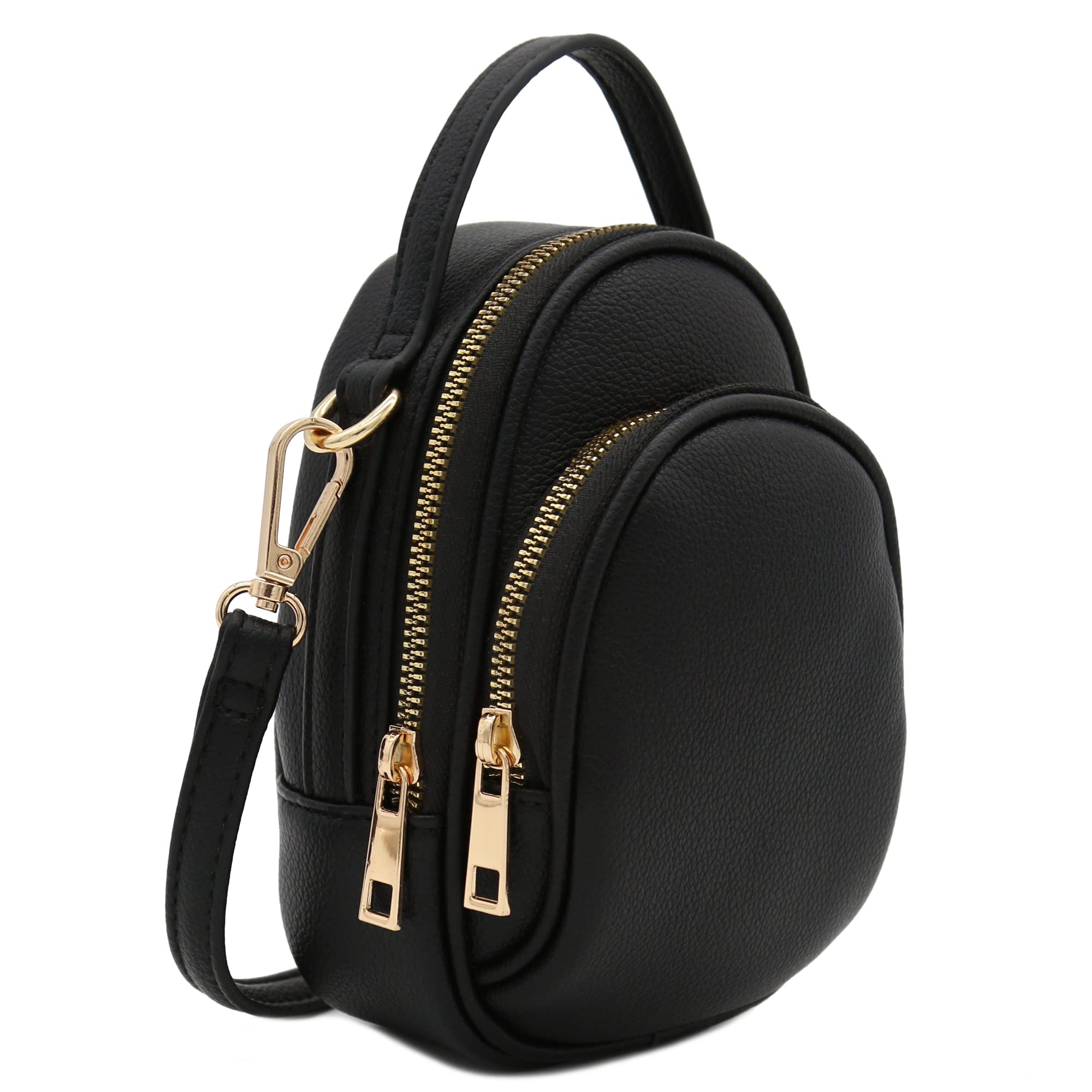 Stylish Two-Compartment Mini Oval Crossbody Bag - PU Leather Purse for Women | Perfect for Daily Use, Travel & Shopping