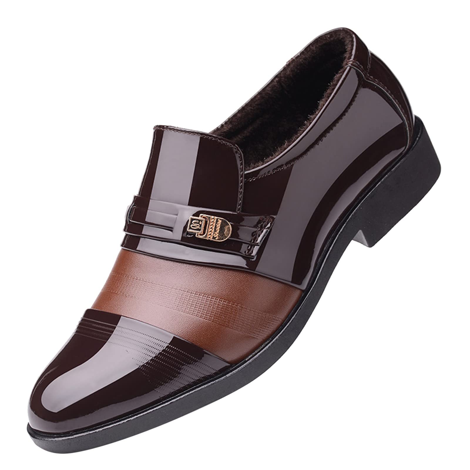 Men's Genuine Leather Oxford Shoes - Classic Pointed Toe Dress Shoes for Business & Casual Wear - Comfortable Wide Width Options - Perfect for Office, Weddings & Formal Events