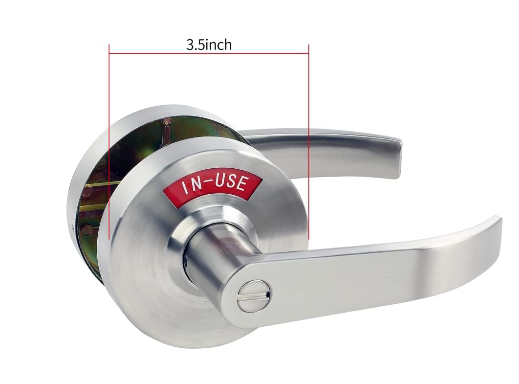 ANSI Grade 2 Commercial Bathroom Privacy Lever Lock - Extra Large MuteX Lock with Vacant/In Use Indicator for Restrooms - Durable Office Building Solution for Men & Women Restrooms | Ideal for Commercial Spaces, Public Restrooms & Professional Workplaces