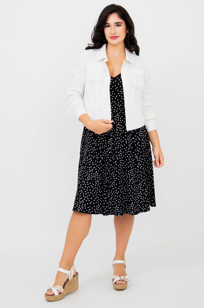 Colleen Jacket - White Linen Bamboo Blend Women's Lightweight Summer Jacket for Casual Outings & Beach Cover-Up