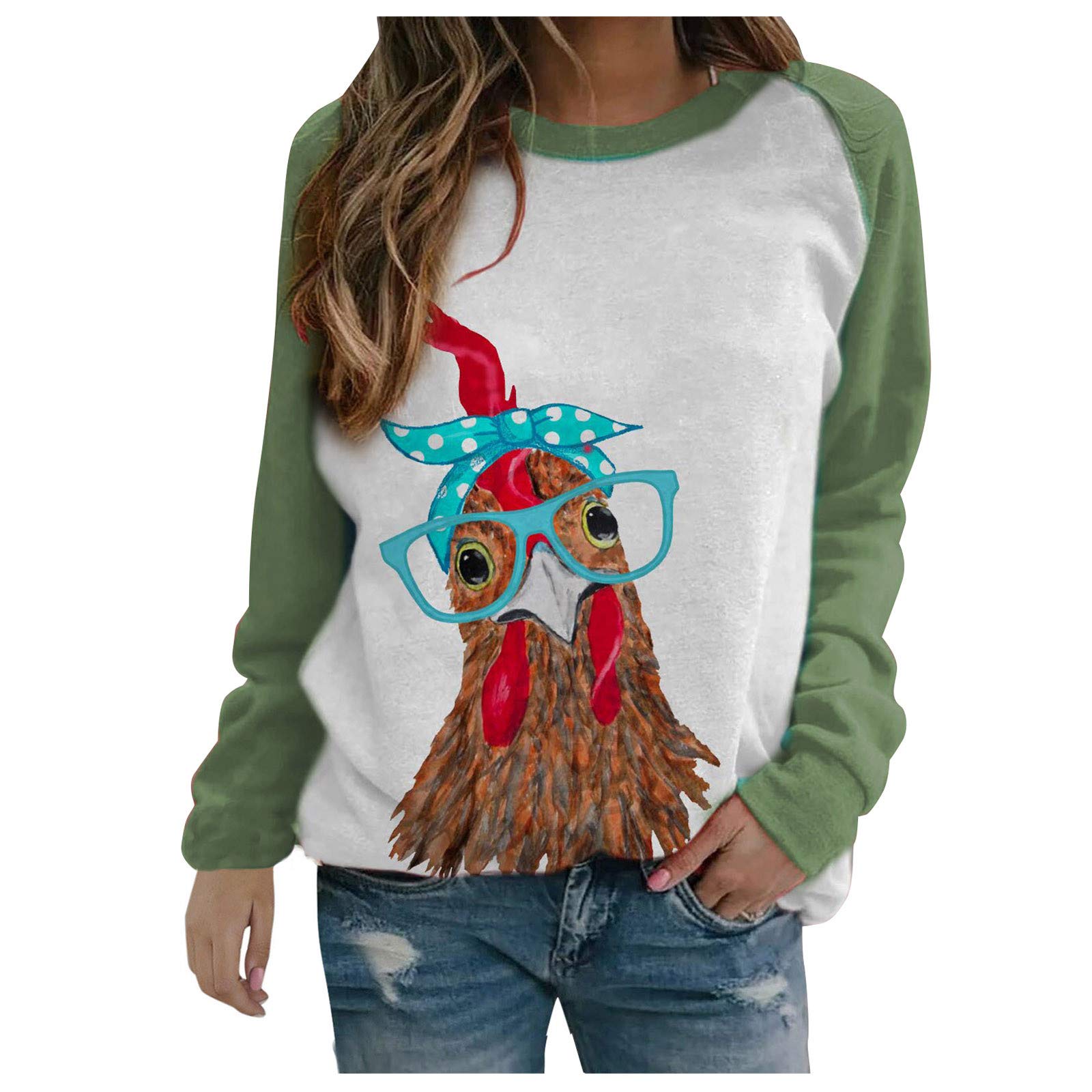 Women's Long Sleeve Bandana Print Color Block Blouse - Stylish Fitted Tops for Casual Wear, Office & Date Nights