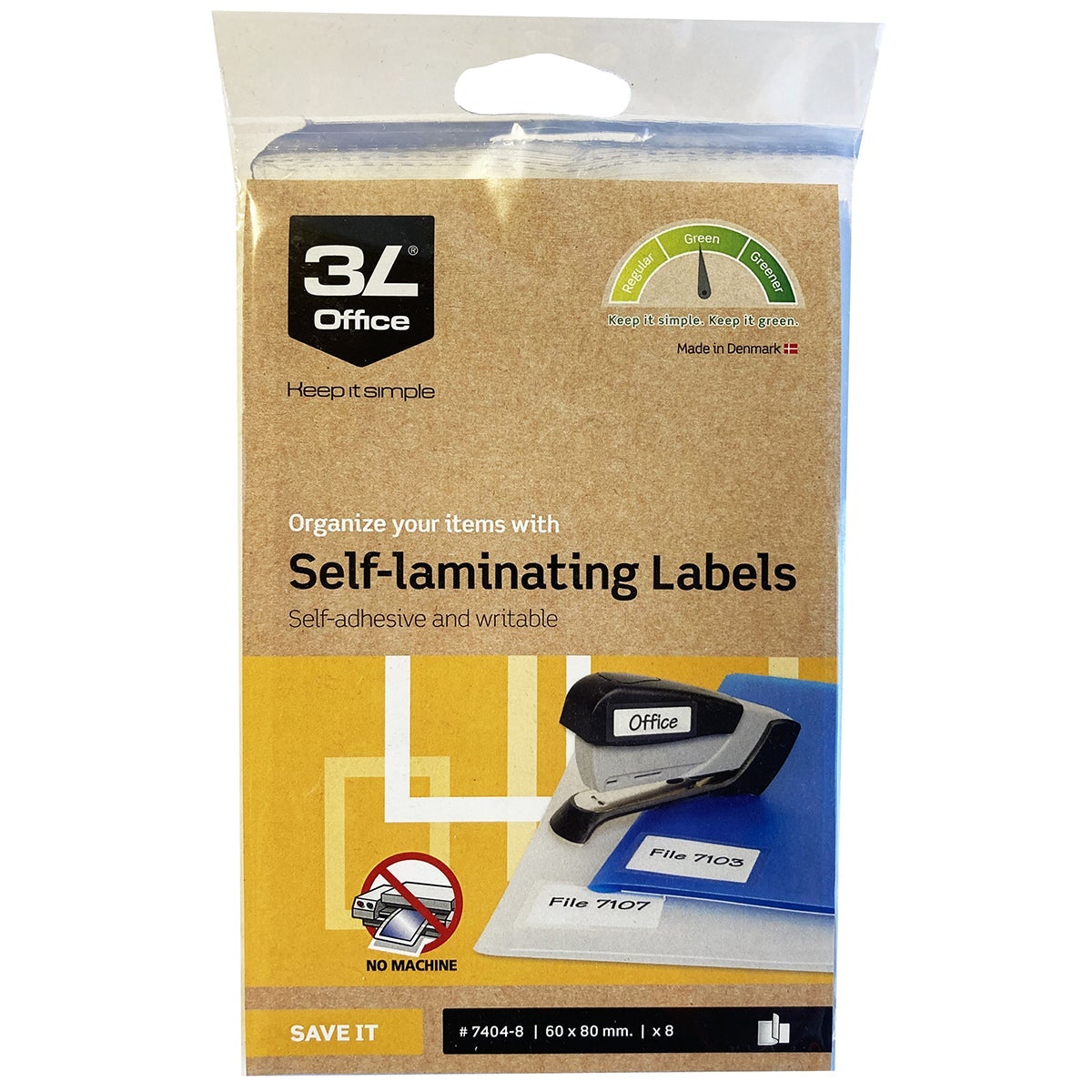 3L Self Laminating Labels 60mm x 80mm (2.36