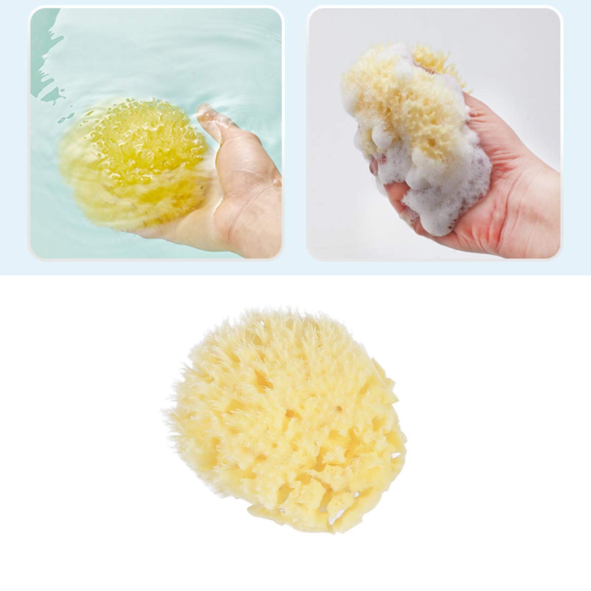 Natural Baby Bath Sponge - Soft Seaweed & Algae Sponge for Gentle Bathing | Honeycomb Design for Newborns & Toddlers | Perfect for Sensitive Skin & Shower Time