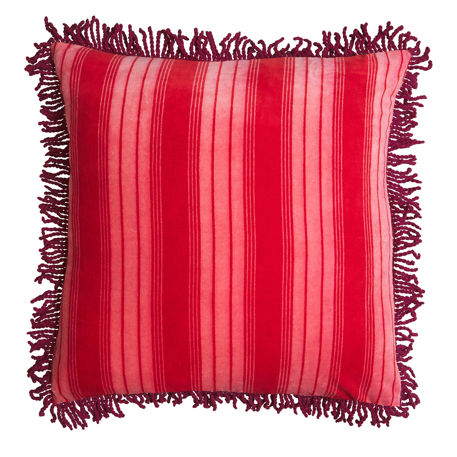 Brigitte Velvet Cushion - Soft & Luxurious Throw Pillow Cover - Cosmo Pink - Perfect for Sofa, Bed, Couch & Home Decor