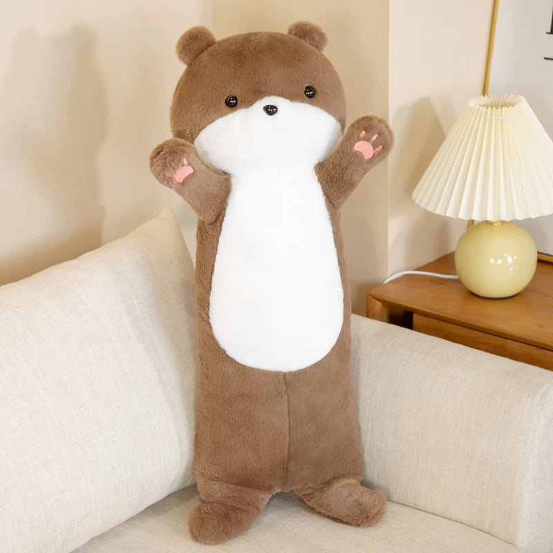 80cm Realistic Otter Plush Toy - Kawaii Wild Animal Stuffed Doll, Soft & Cute Anime Pillow for Kids | Perfect Gift for Birthdays, Room Decor & Cuddling Companion