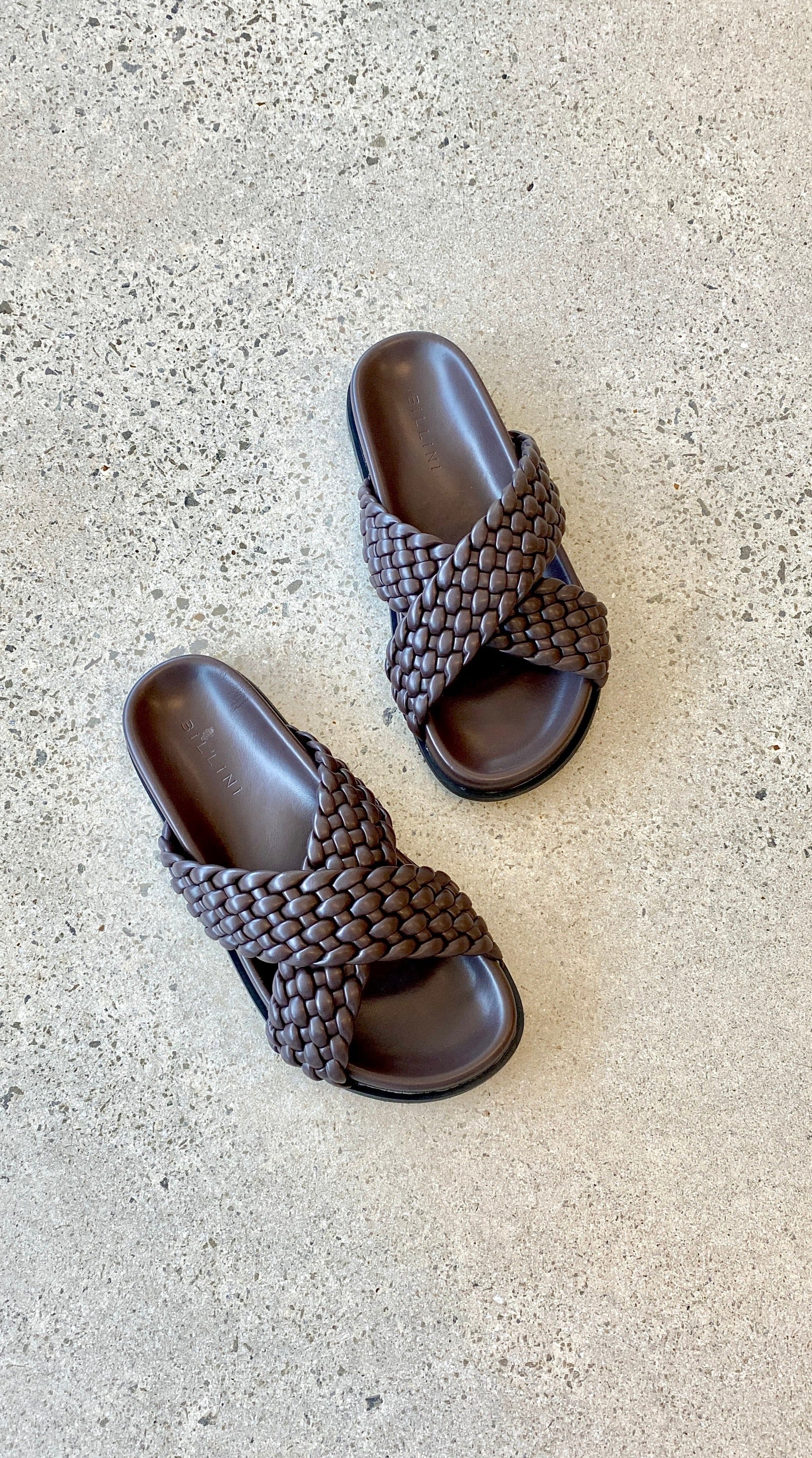 Bowie Slide Sandals for Women - Comfortable Leather Slides in Umber Brown - Perfect for Beach, Pool, and Summer Outfits