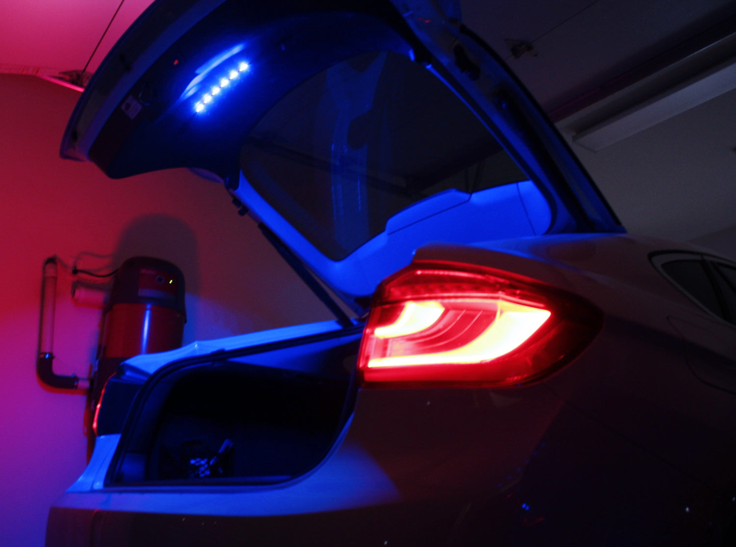 12in Blue to White 18 SMD LED Strip Light for Car Trunk & Cargo Area - Bright Interior Lighting for Cars, Trucks, SUVs & Vans - Perfect for Nighttime Visibility and Custom Vehicle Lighting