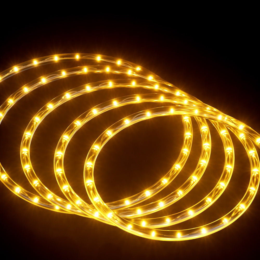 600 LED 20M Christmas String Lights - Warm White Waterproof Outdoor/Indoor Rope Lights for Holiday Decorations, Parties, and Home Garden Decor