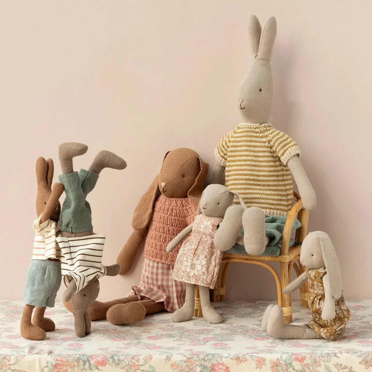 Maileg Bunny Size 3 - Chocolate Brown Knitted Shirt & Skirt Set for Girls | Perfect for Easter, Birthday Gifts & Nursery Decor