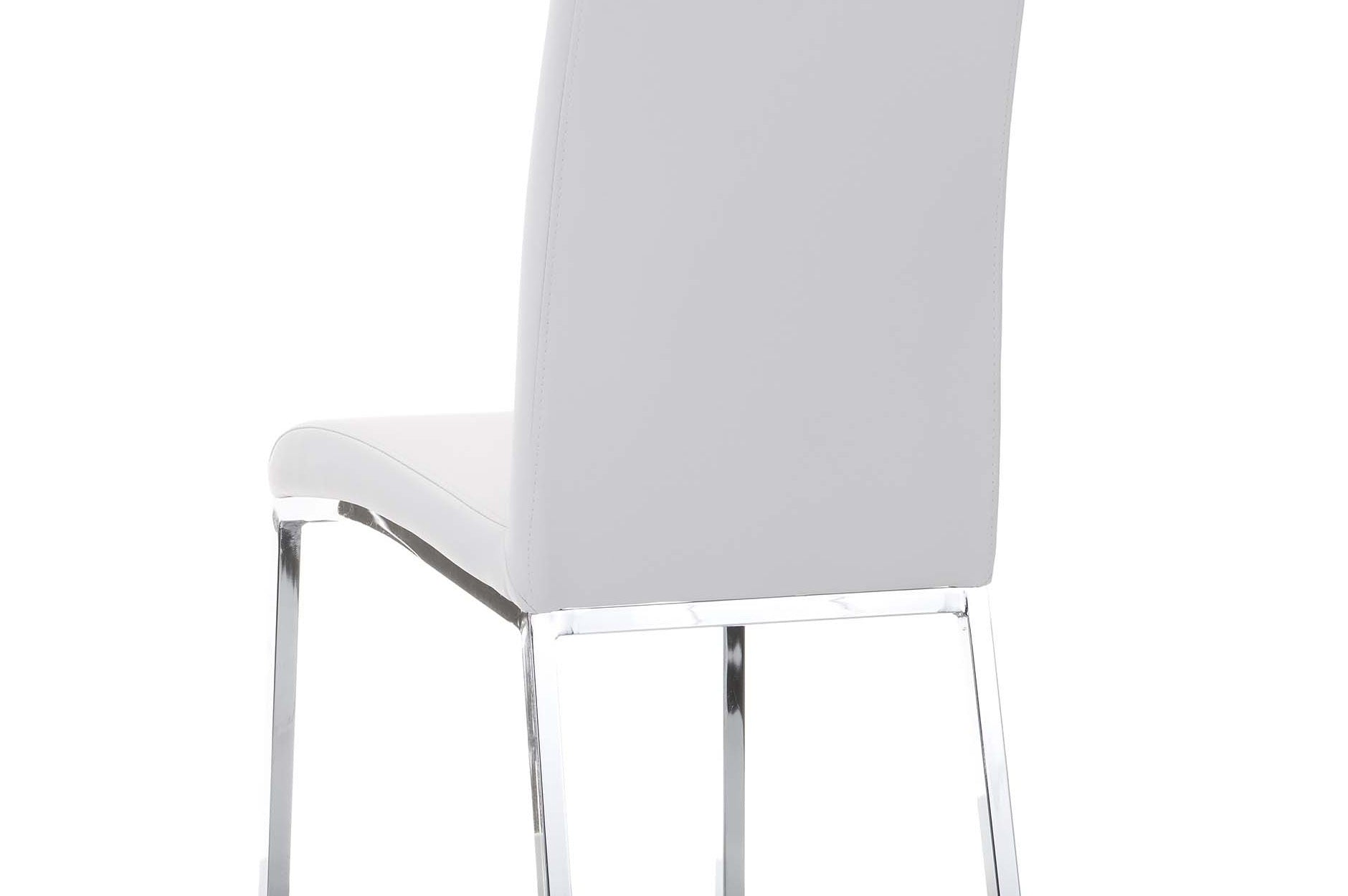 Baxter Pedestal 5-Piece Dining Set with White Chairs - Modern Kitchen & Dining Room Furniture for Family Gatherings