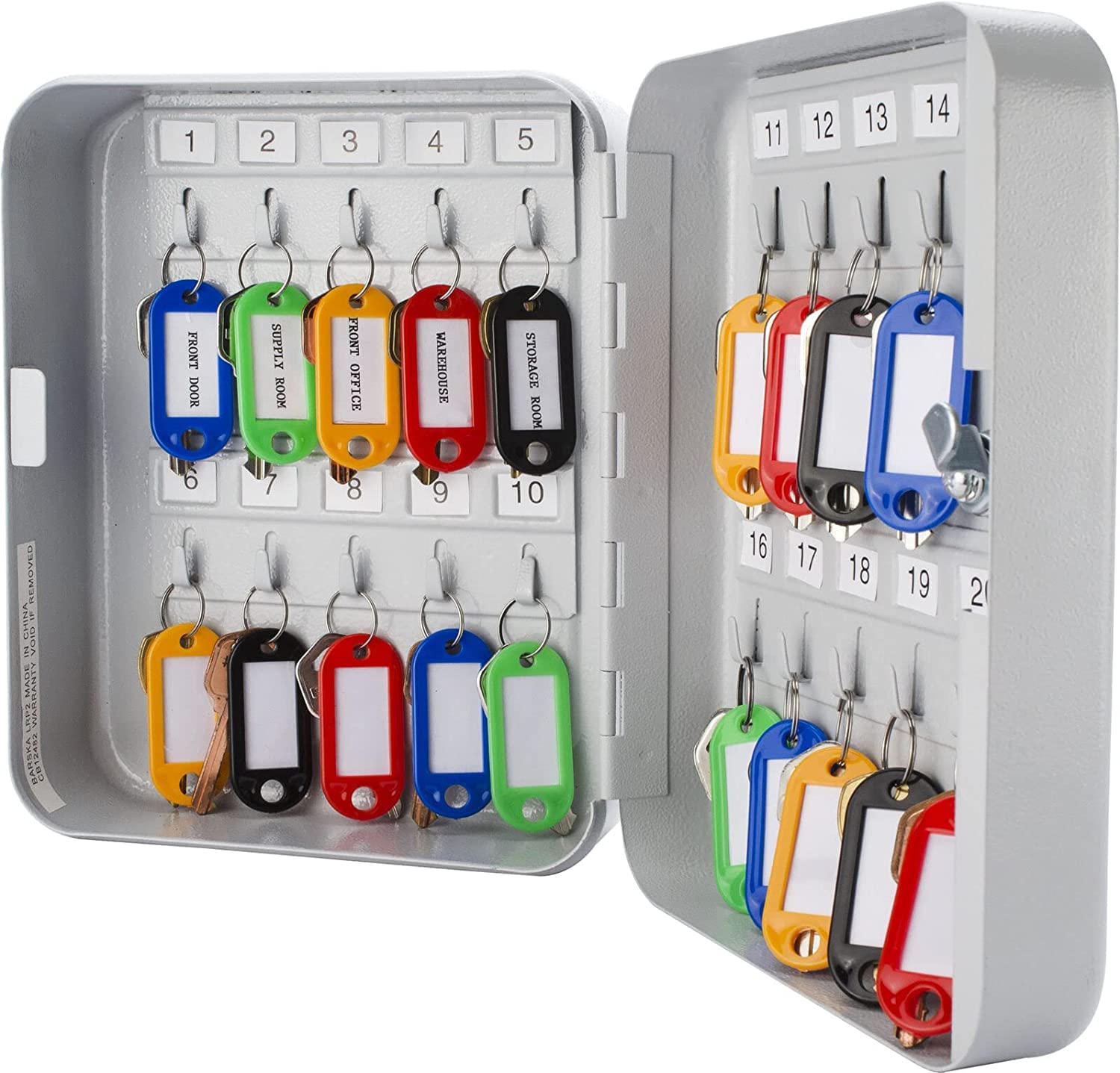SEVIA Waterproof Key Storage Cabinet - 20 Key Capacity Wall Mount Metal Lock Box for Home, Office & Outdoor Use | Secure Key Organizer for Keys, Spare Keys & Small Valuables
