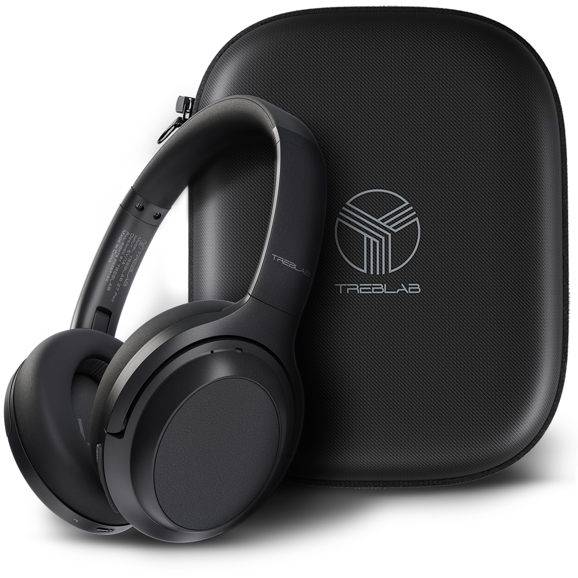 TREBLAB Z7 Pro Hybrid Active Noise Cancelling Wireless Headphones with aptX-HD Audio, Memory Foam Ear Cups, 45H Battery, Bluetooth 5.0 - Perfect for Workouts, Travel & Office Use