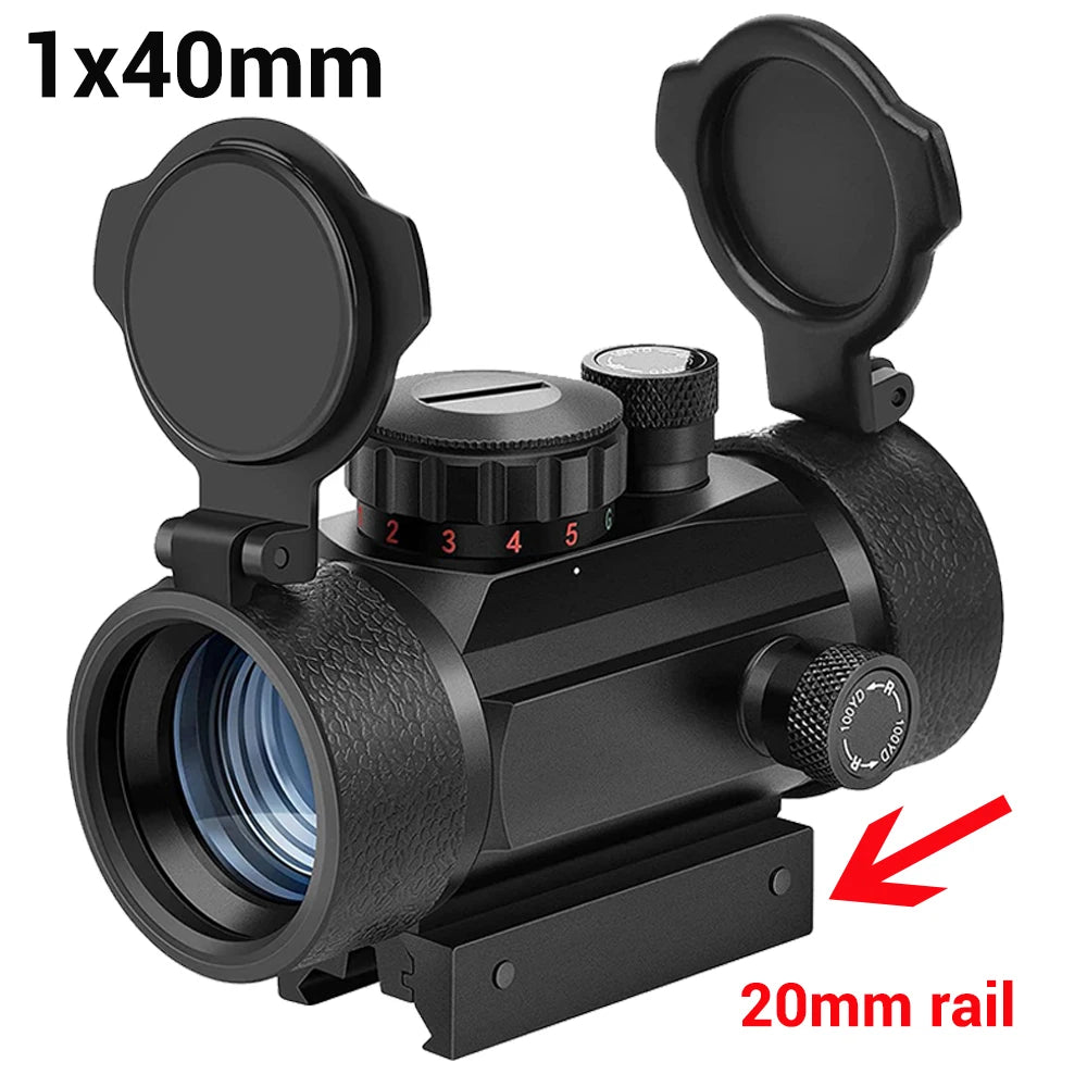 1x30mm Tactical Red Dot Sight Scope with 11/20mm Picatinny Rail Mount - Perfect for Hunting, Shooting & Airsoft | Durable Optical Sight for Outdoor Adventures & Tactical Gear