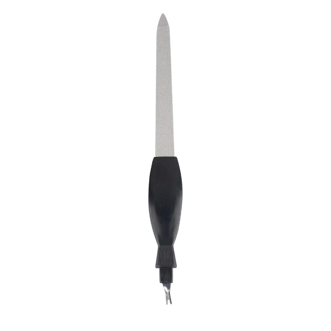 FOLELLO 2-in-1 Nail Filer & Cuticle Trimmer - Professional Manicure Pedicure Tool for Salon & Home Use - Nail Care Kit for Women & Men - Perfect for At-Home Grooming, Travel & Spa Days