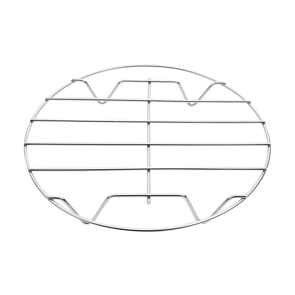 304 Stainless Steel Steaming & Cooling Rack - Round Baking Stand for Cooking, W Cookware - Durable Kitchen Gadget for Home & Restaurant Use (Silver, One Size) - Perfect for Steaming Dumplings, Cooling Cookies & Baking Bread