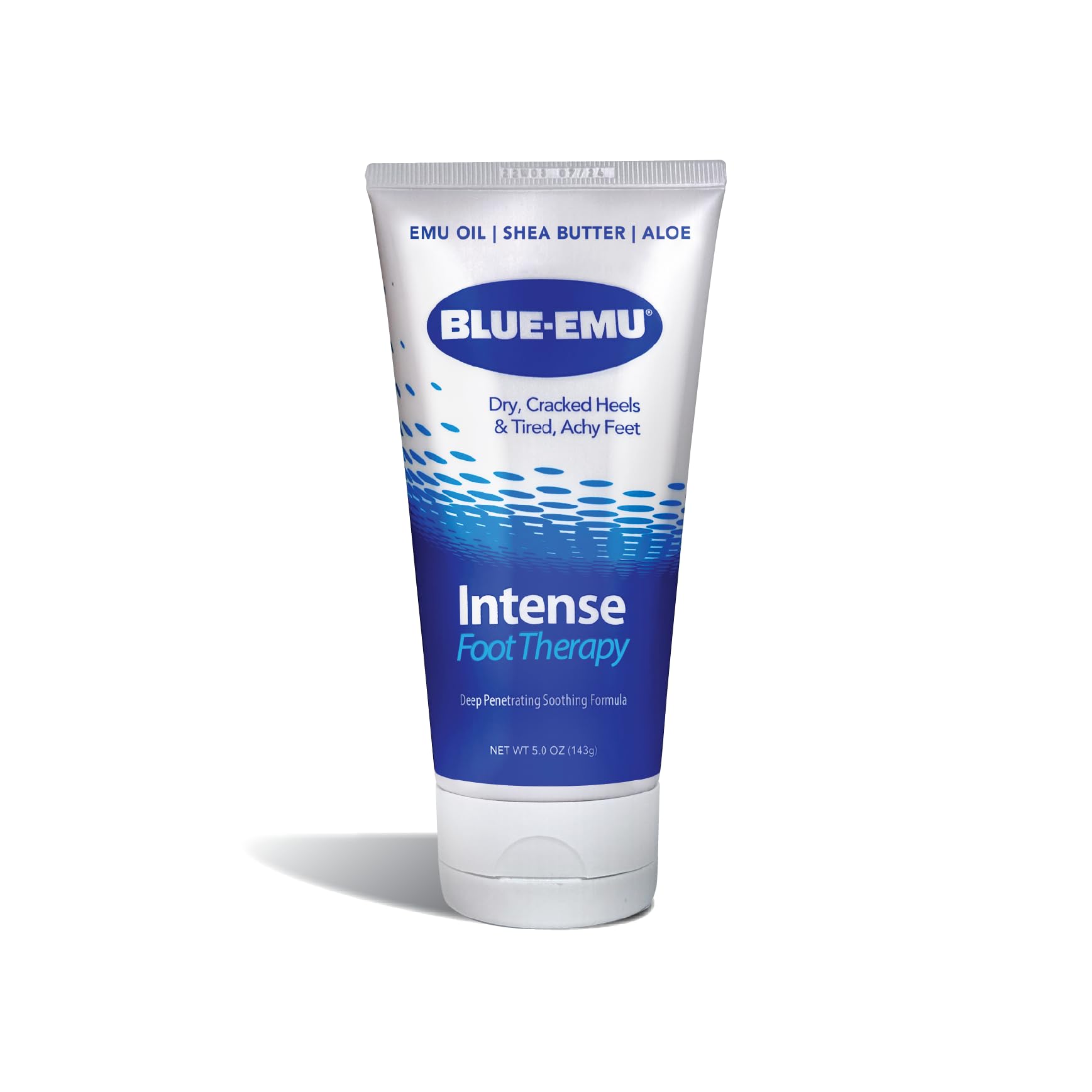 BLUE-EMU Intense Foot Therapy Cream for Dry Skin & Tired Feet Relief - 5oz Moisturizing Foot Cream for Cracked Heels, Calluses & Pain - Perfect for Athletes, Nurses & All-Day Workers
